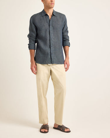 JUSTIN LINO STITCHED SHIRT SALTWATER BLUE