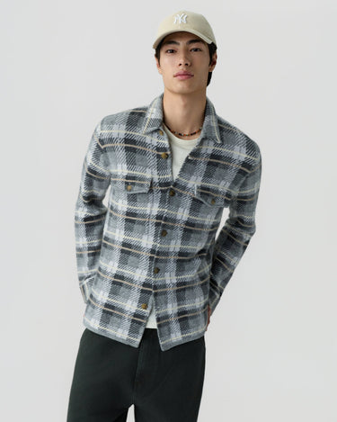 PLAID WORK SHIRT HEATHER GREY COMBO