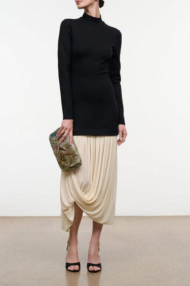 DONNA DRESS BLACK/IVORY