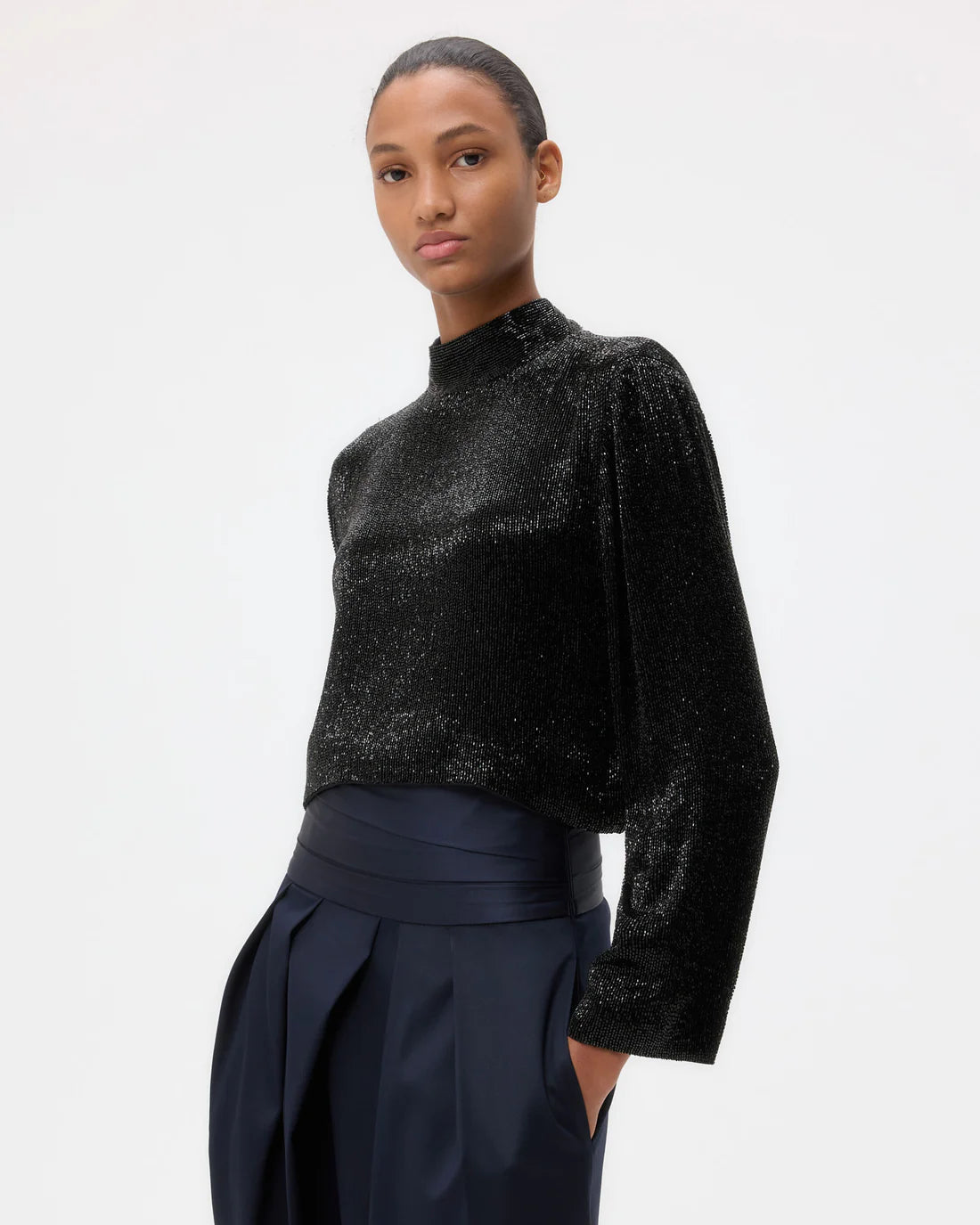 REVERSIBLE TOPPER BLACK