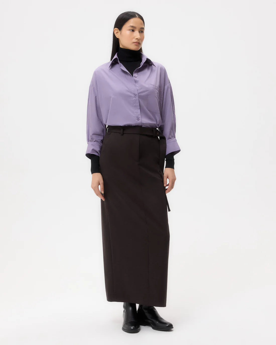 NEW EARL SHIRT BLACK PLUM