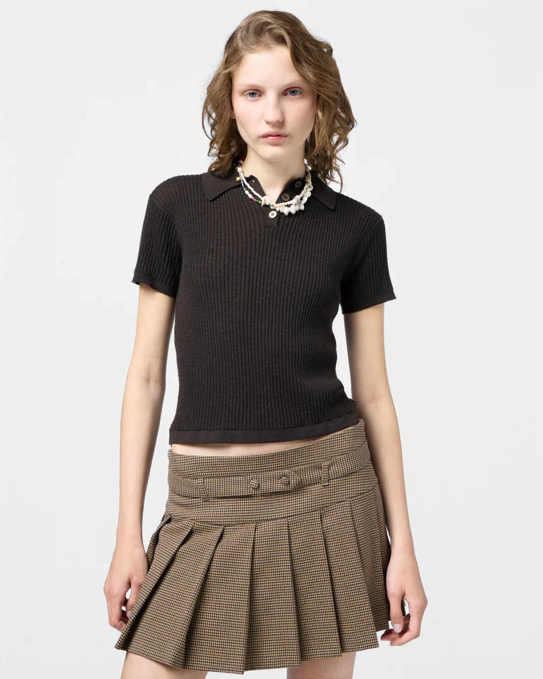 SHRUNKEN POLO BURNT COCOA