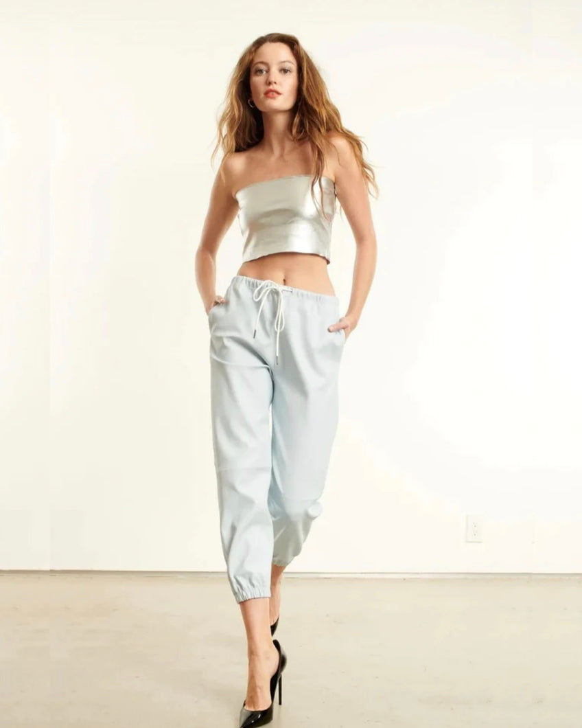 LEATHER SWEATPANTS CELESTE