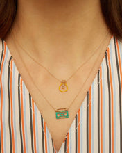 Load image into Gallery viewer, ESTEREO ENAMEL NECKLACE AQUA BLUE