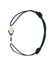Load image into Gallery viewer, TENNIS BRACELET BOTTLE GREEN W/BOTTLE GREEN CORD