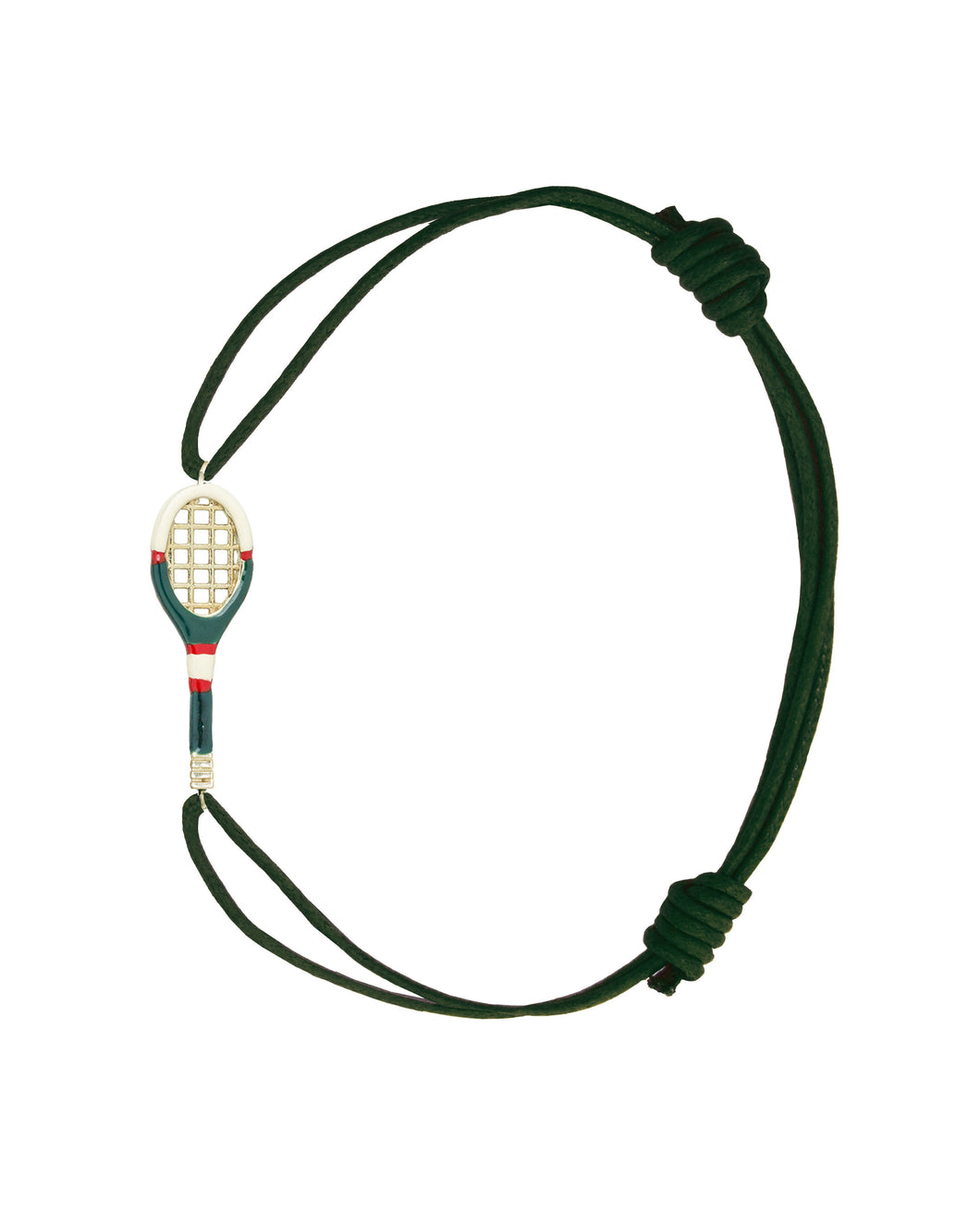 TENNIS BRACELET BOTTLE GREEN W/BOTTLE GREEN CORD