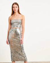 Load image into Gallery viewer, SILVER SEQUIN MICRO TUBE TOP