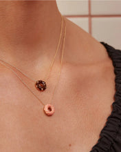 Load image into Gallery viewer, DONUT FILLED NECKLACE RASPBERRY PINK/BUBBLEGUM PINK