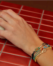 Load image into Gallery viewer, TENNIS BRACELET SKY BLUE W/LIPSTICK RED CORD