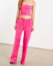 Load image into Gallery viewer, BAGGY LOWRISE SUEDE TROUSER HOT PINK