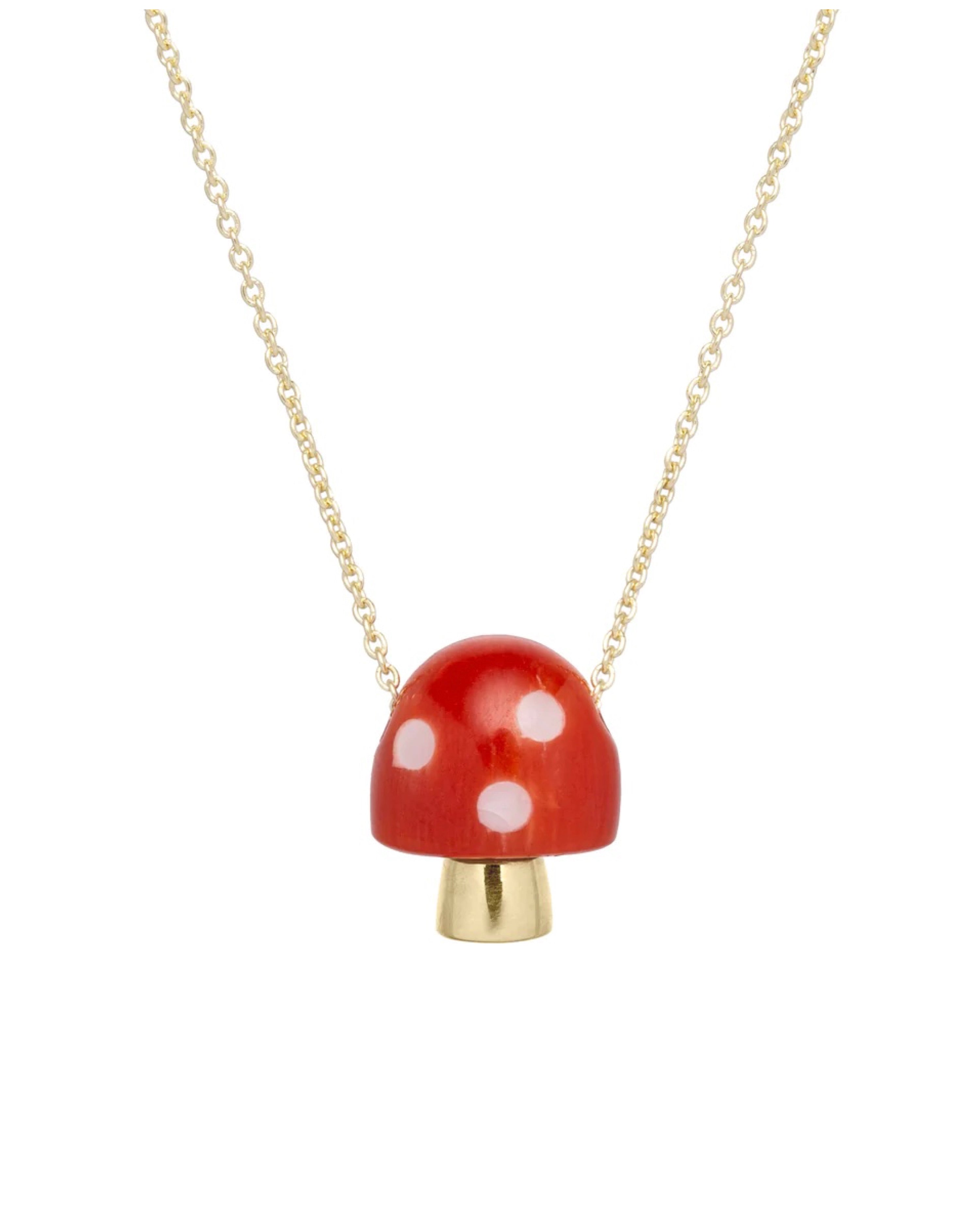 AMANITA NECKLACE RED/WHITE CORAL