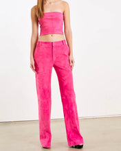 Load image into Gallery viewer, BAGGY LOWRISE SUEDE TROUSER HOT PINK