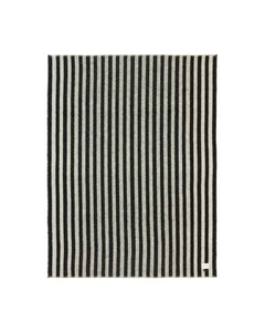 STILLS HEIRLOOM BLANKET BLACK/IVORY STRIPE