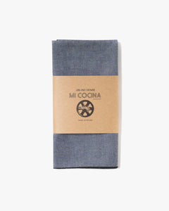 CHAMBRAY MERROW NAPKIN BLACK EDGE
