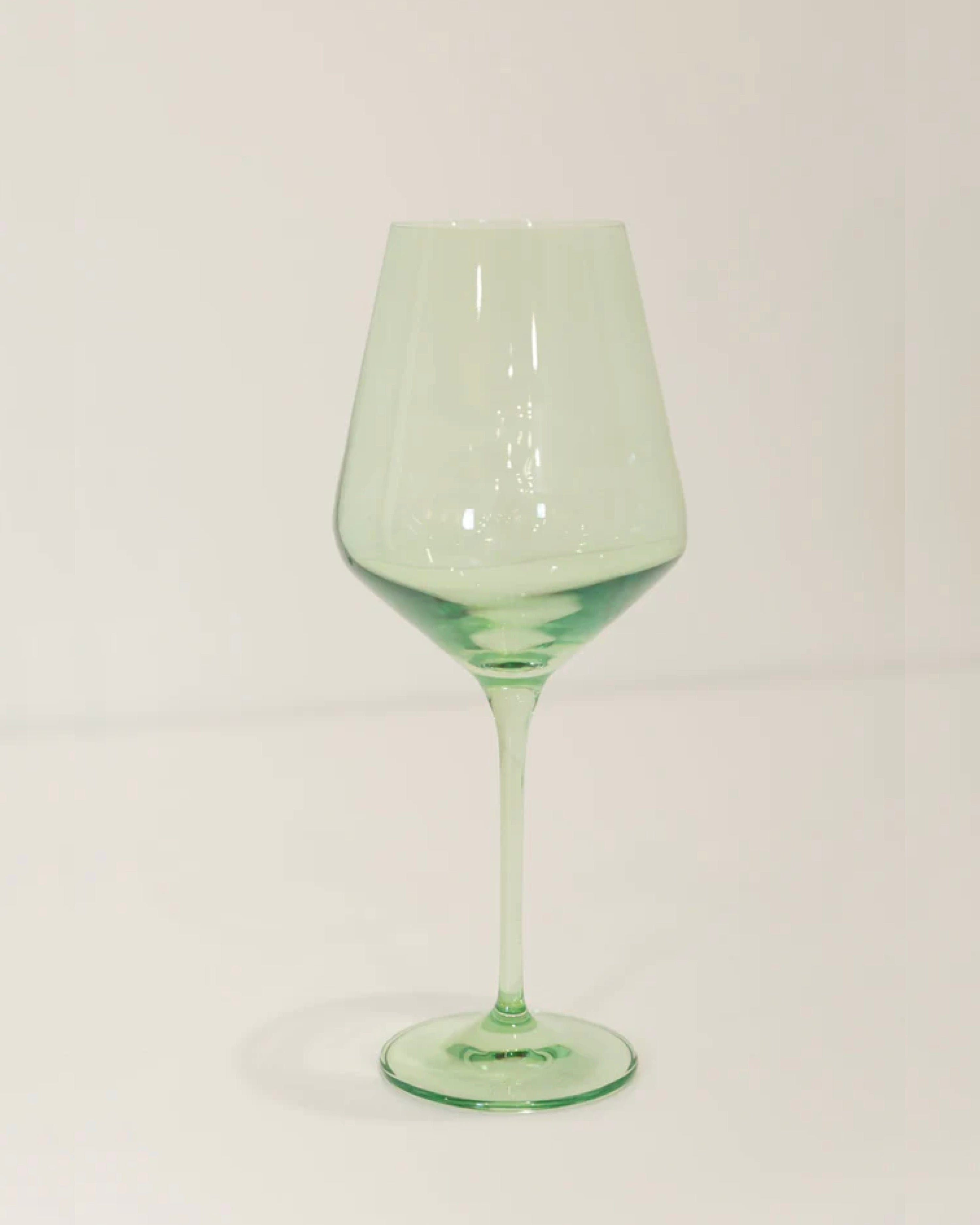 MINT GREEN WINE GLASSES, SET OF 6