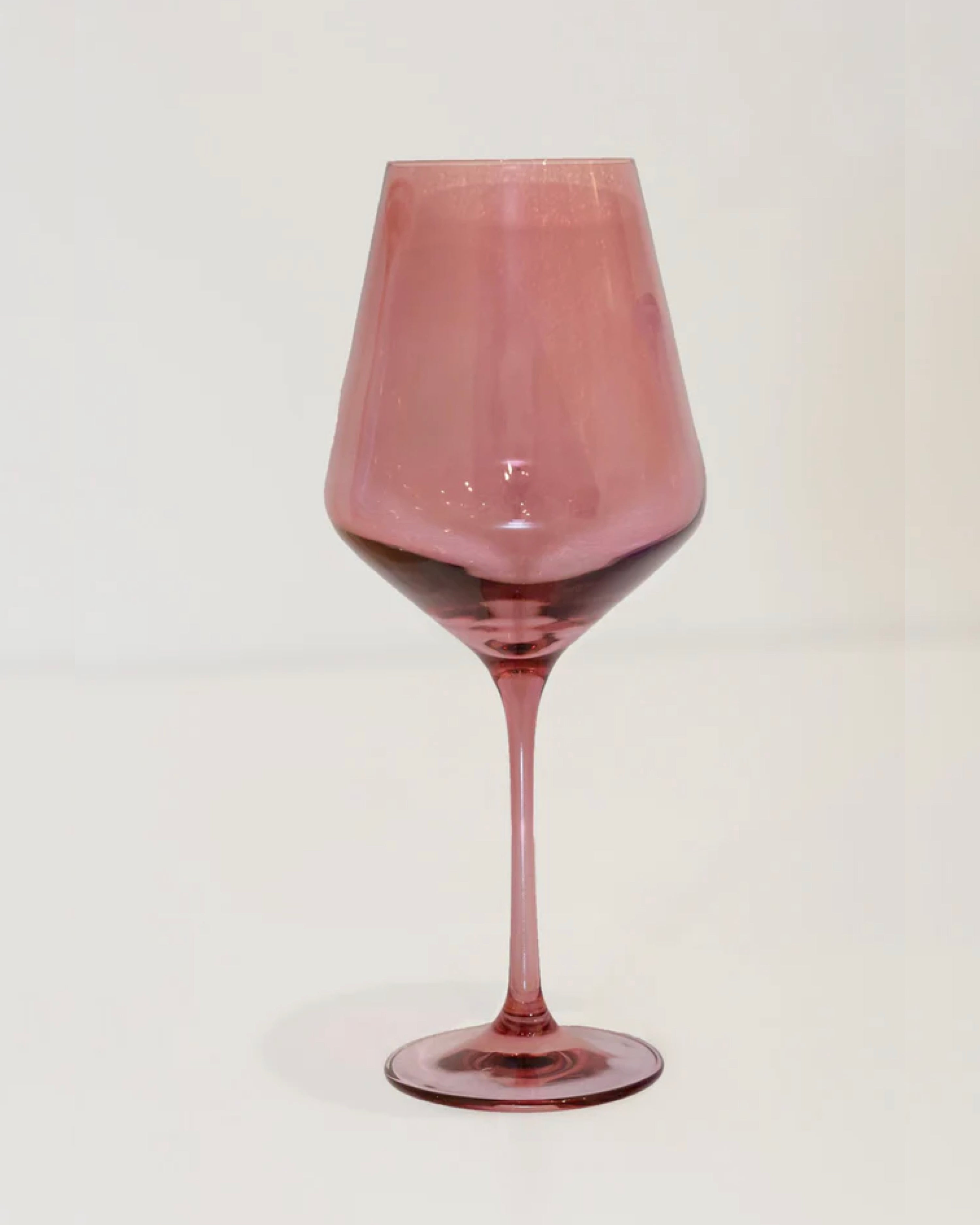 ROSE WINE GLASSES, SET OF 6