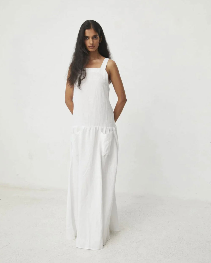 CROSS BACK DRESS WHITE