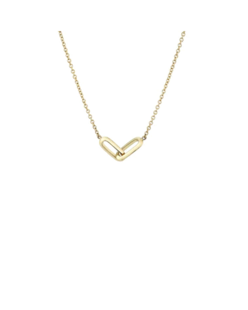 XL CHUBBY KNIFE EDGE LINKED NECKLACE - YELLOW GOLD
