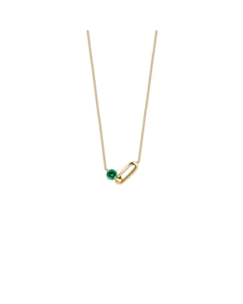 OG LINK AND EMERALD NECKLACE