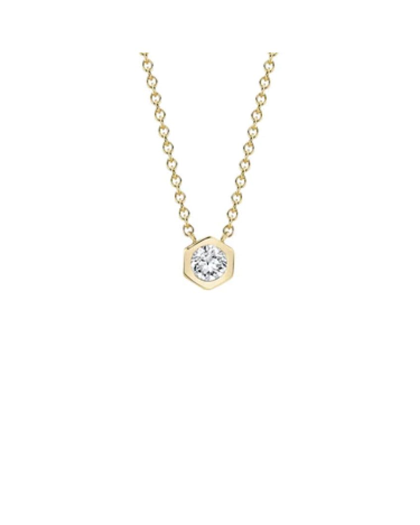 ROUND DIAMOND SOLITAIRE NECKLACE 16