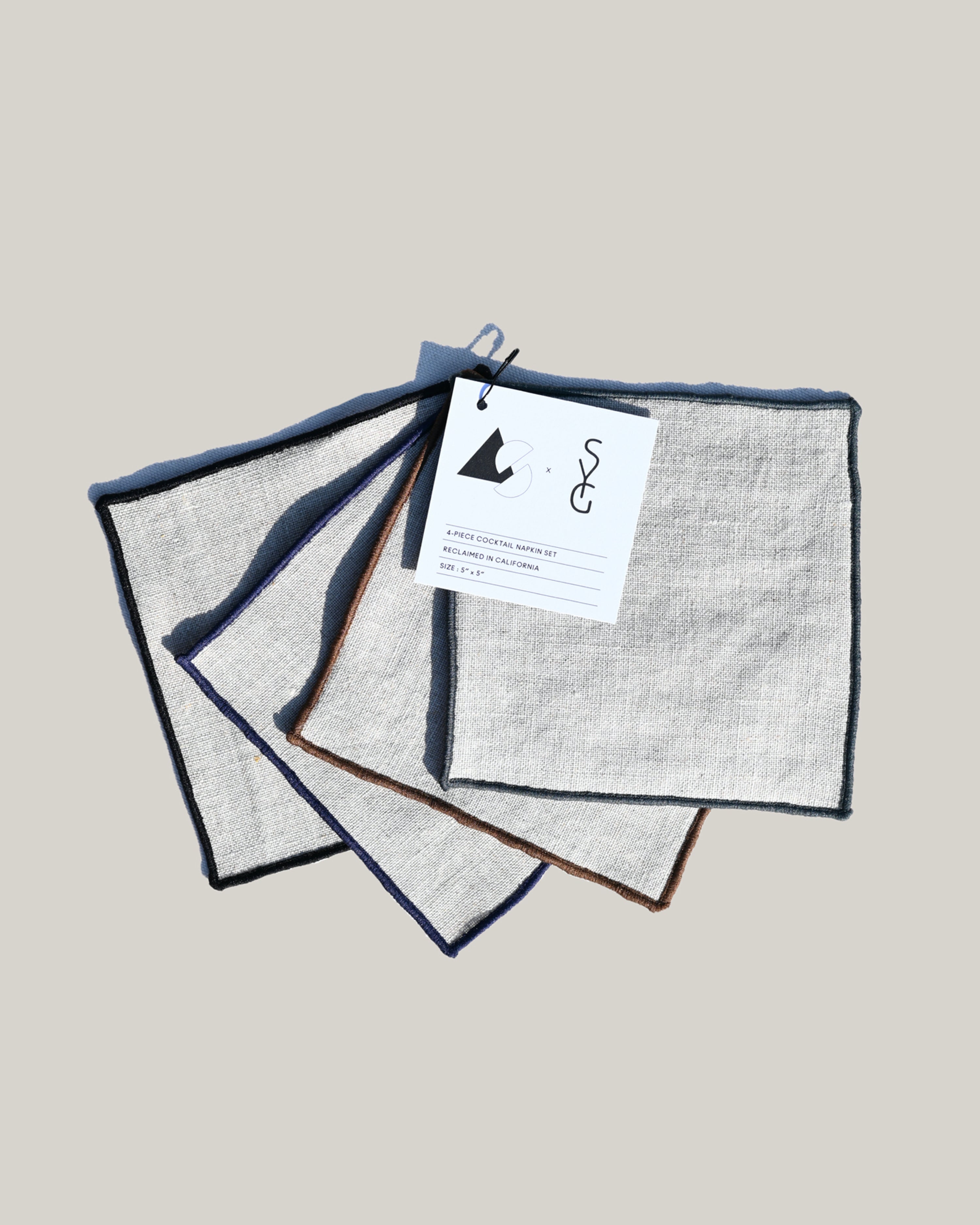 AS x SYG OATMEAL LINEN COCKTAIL NAPKINS
