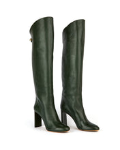 Load image into Gallery viewer, ADRIANA HIGH HEEL NAPPA LEATHER BOOT IN GREEN