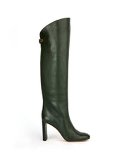 Load image into Gallery viewer, ADRIANA HIGH HEEL NAPPA LEATHER BOOT IN GREEN