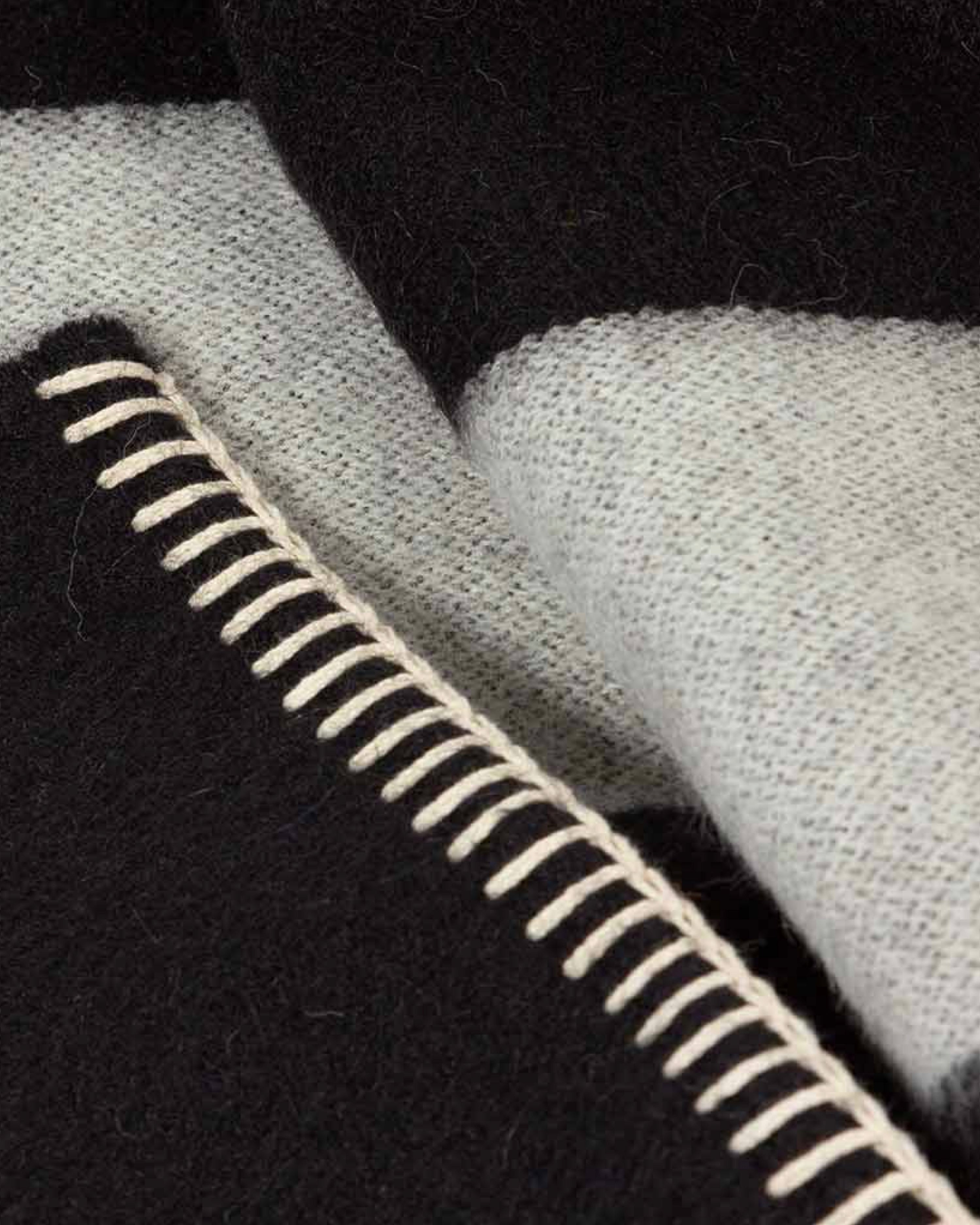 MASON THROW IN BLACK W/ IVORY STRIPE