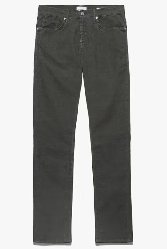 L'HOMME SLIM CORDUROY CHARCOAL GREY