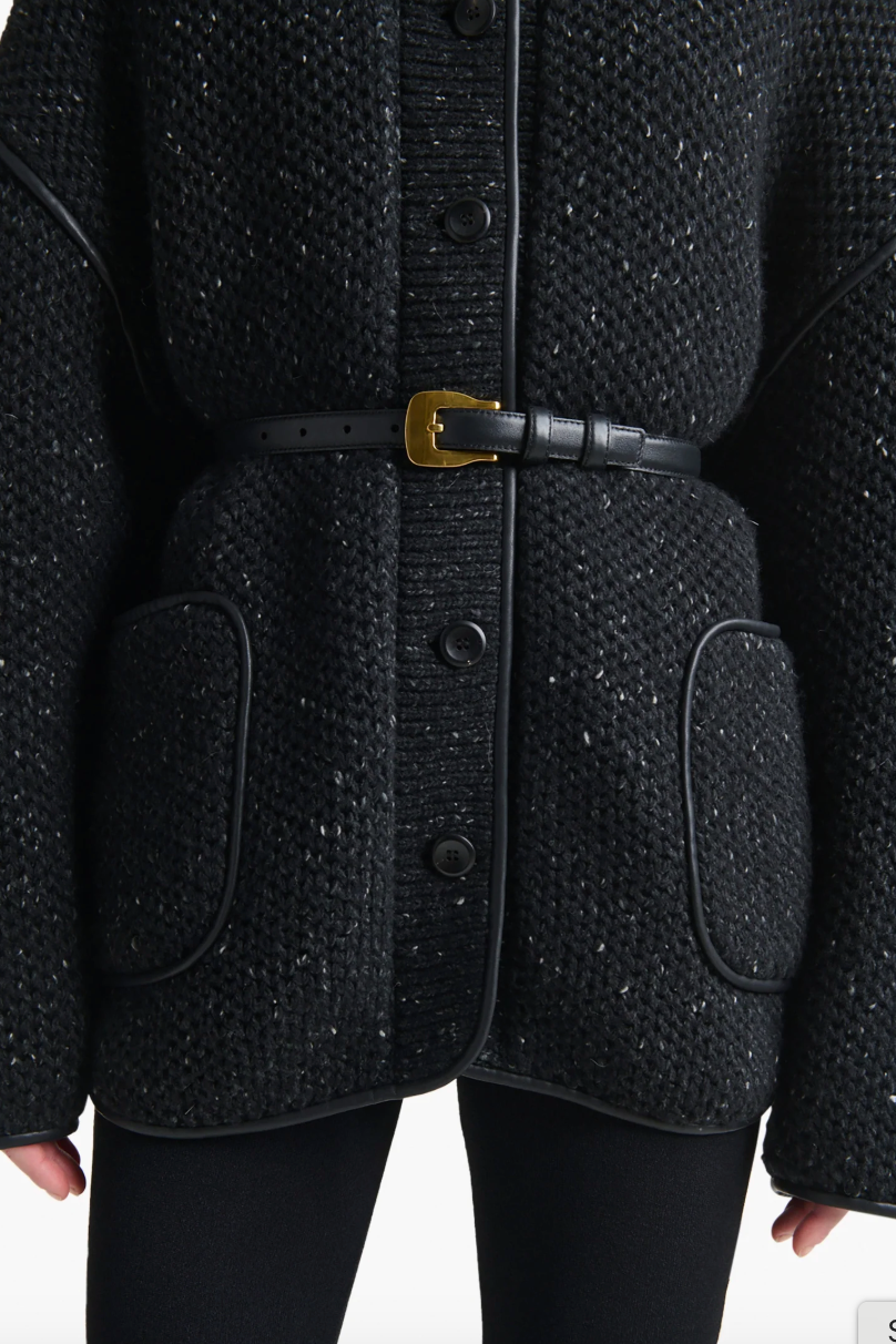SQUARE BUCKLE BELT BLACK