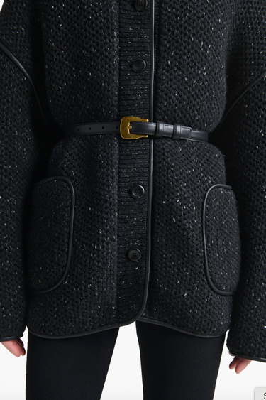 SQUARE BUCKLE BELT BLACK