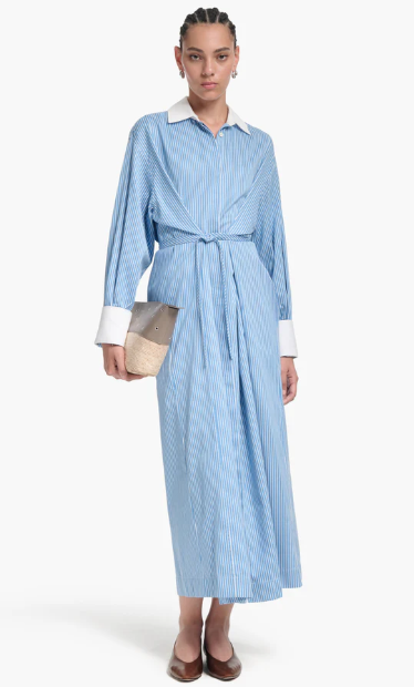 FLOYD DRESS AZURE STRIPE