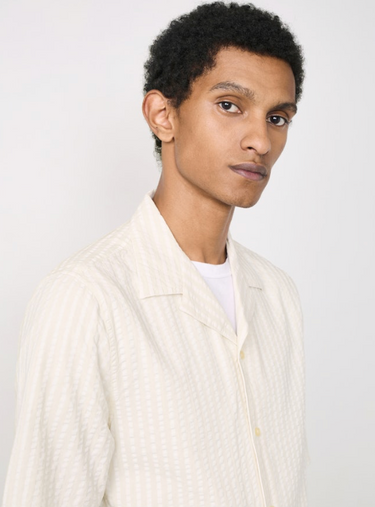 EREN SEERSUCKER SHIRT CREAM