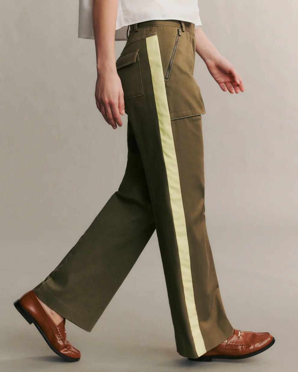 ISA CARGO PANTS DARK OLIVE