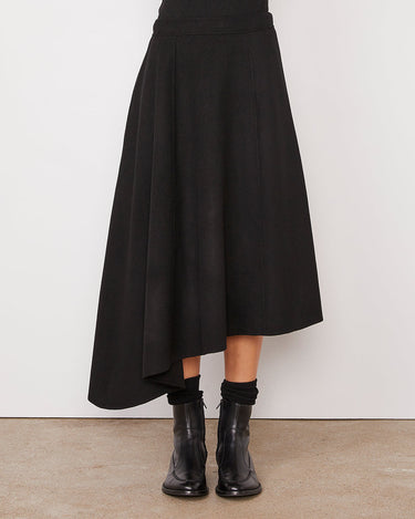 ANNIE DOUBLE SPLIT SKIRT BLACK