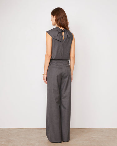 ZELIA TWILL PANTS MID HEATHER GREY