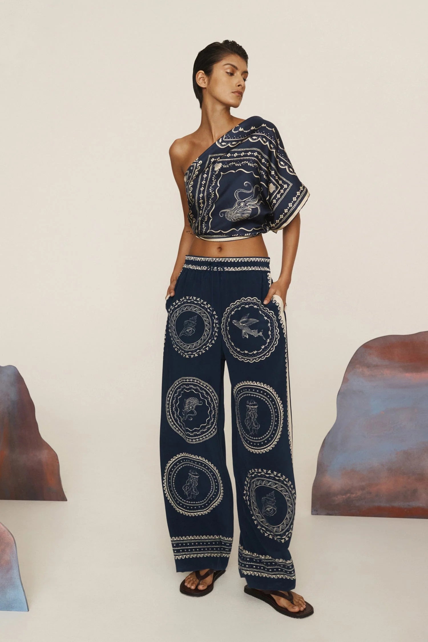 OCEANE SILK PANT