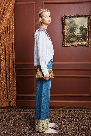 BOBBY EMBROIDERED SHIRT CREAM