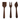 6.5" WALNUT WOOD CHEESE UTENSIL SET