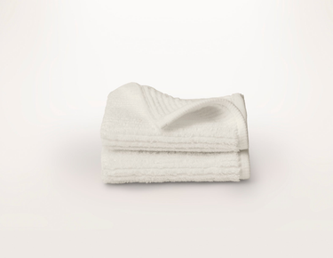 Turkish Ribbed Washcloths (Pair): White