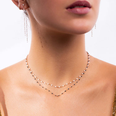 CLASSIC GIGI NECKLACE WHITE 16.5" YELLOW GOLD