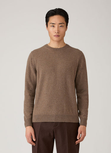 CASHMERE CREWNECK SWEATER TAUPE