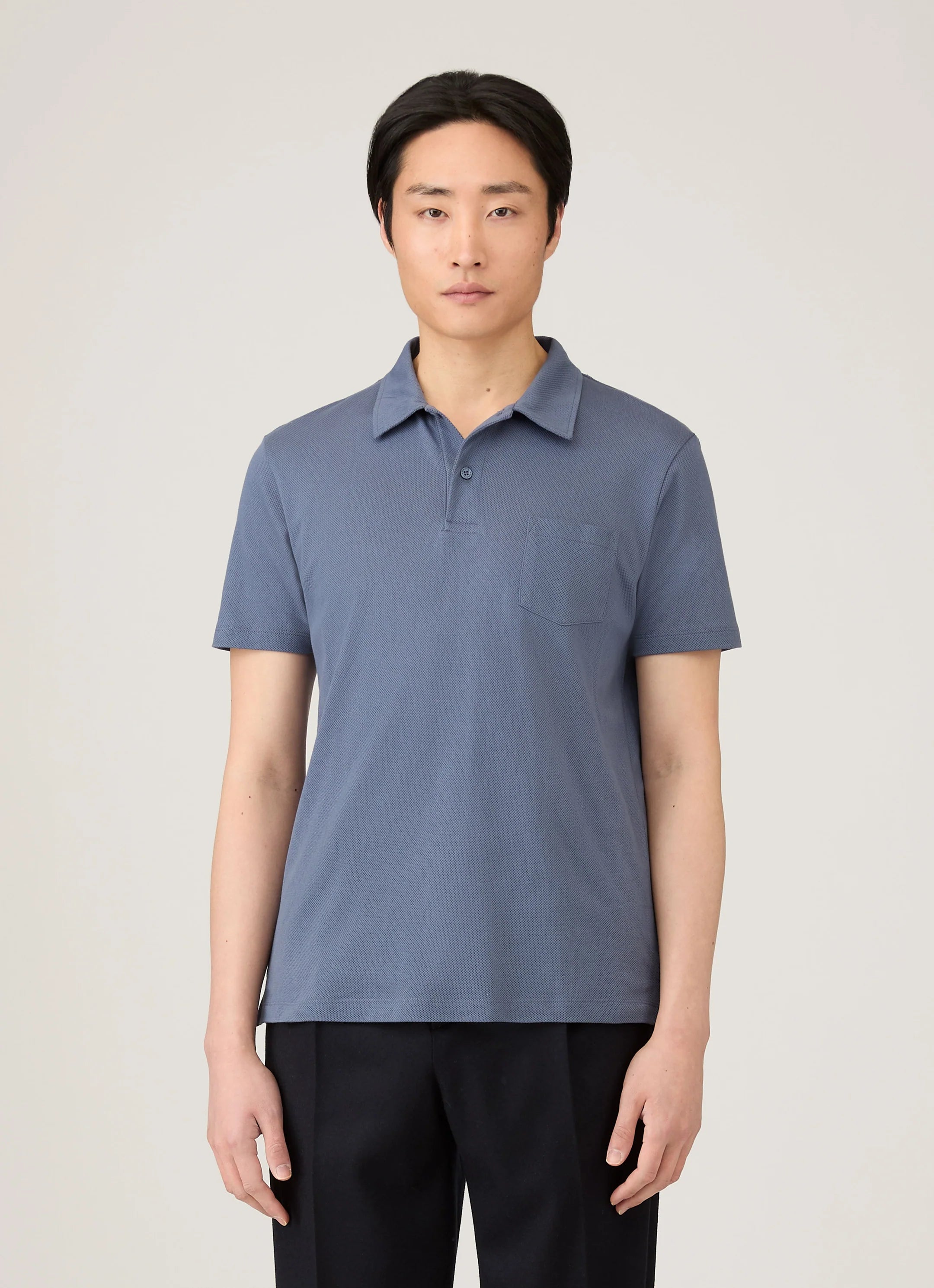 RIVIERA POLO SHIRT SELVEDGE BLUE