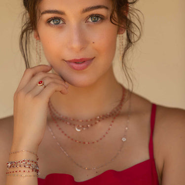 CLASSIC GIGI NECKLACE POPPY 17.7" YELLOW GOLD