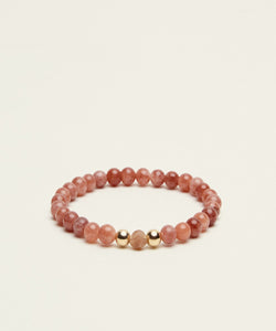 GOOD VIBES BRACELET WITH SUNSTONE & 14K GOLD