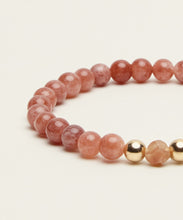 Load image into Gallery viewer, GOOD VIBES BRACELET WITH SUNSTONE &amp; 14K GOLD