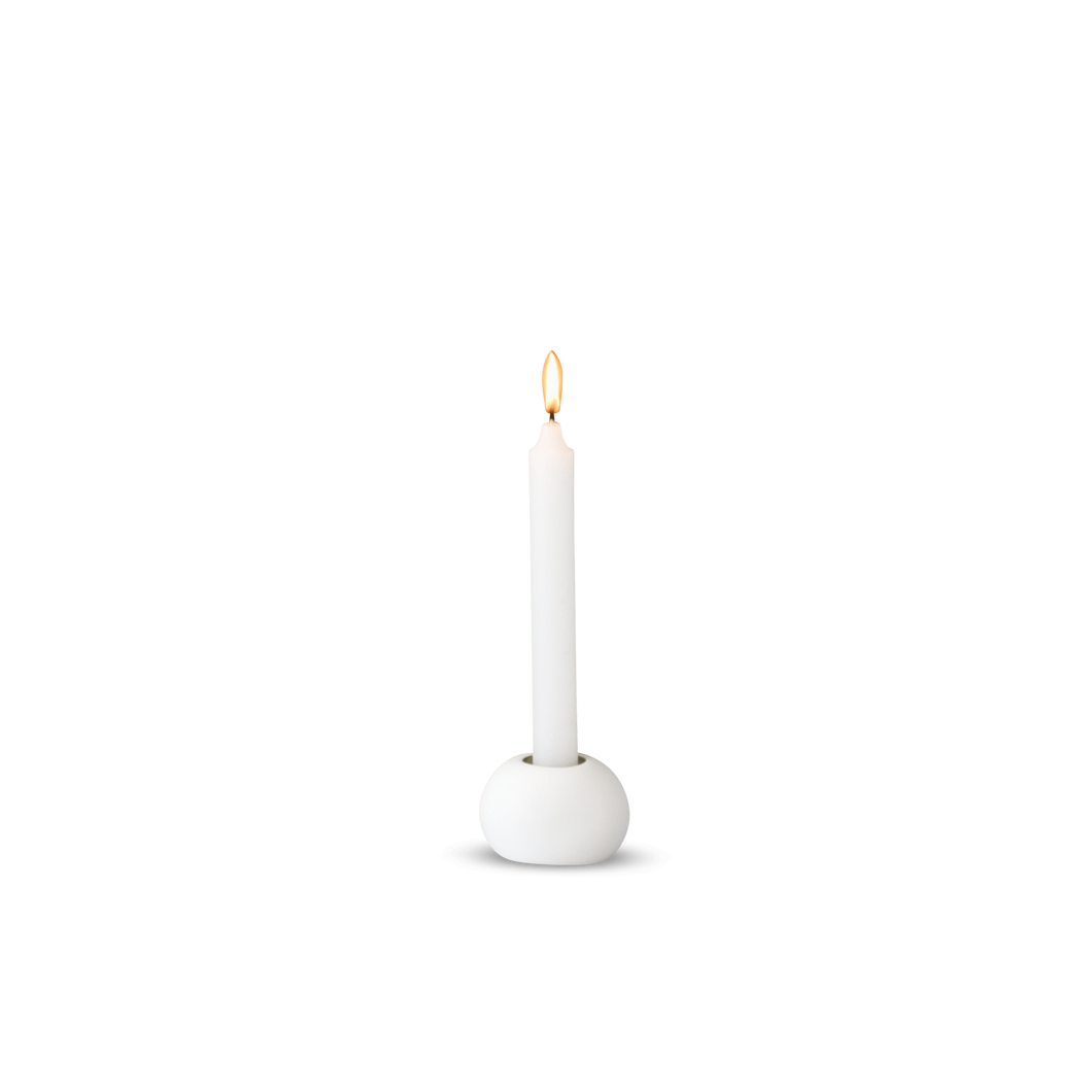 NOODLE SOLO CANDLE HOLDER, WHITE