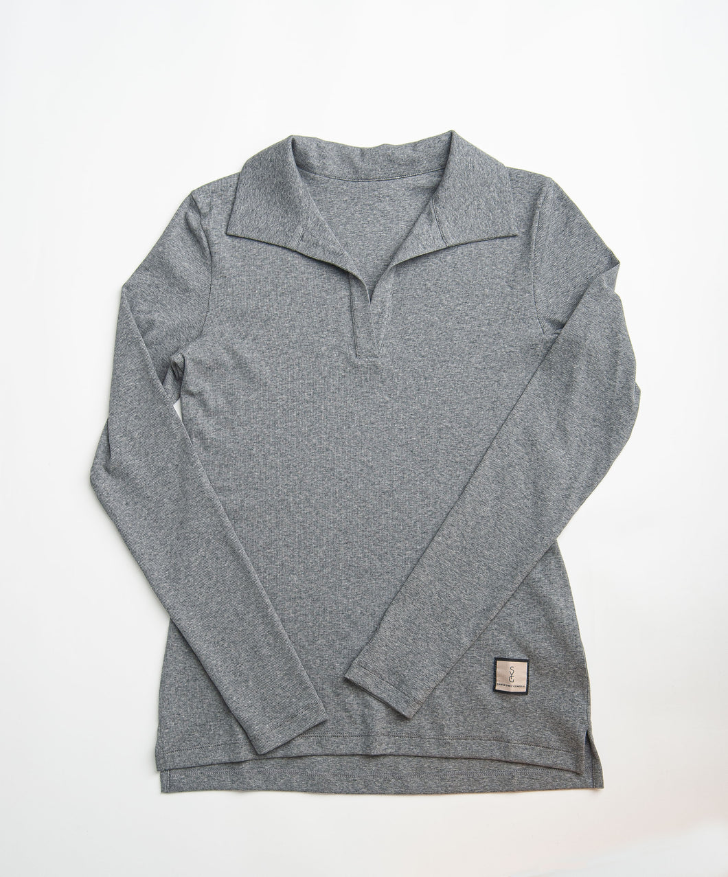 WOMEN'S FITTED POLO GREY