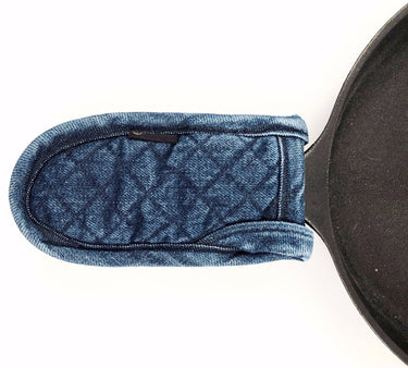 MEDIUM VINTAGE DENIM CAST IRON HANDLE HOLDER