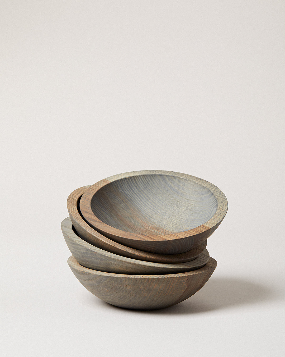 GREY CRAFTED WOODEN BOWLS